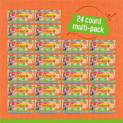 Show full view: Friskies Classic Pate Chicken & Tuna Dinner Canned Cat Food, 5.5-oz, case of 24 slide 3 of 9