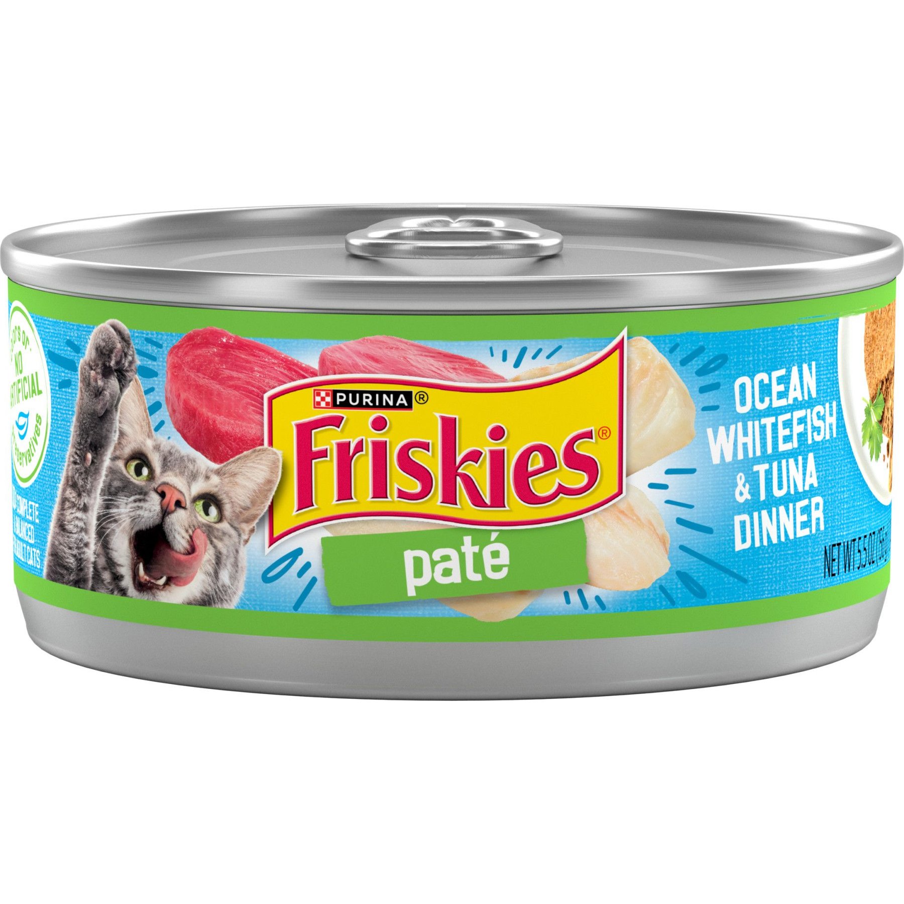 Friskies Classic Pate Ocean Whitefish & Tuna Dinner Canned Cat Food