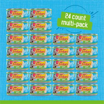 Show full view: Friskies Classic Pate Ocean Whitefish & Tuna Dinner Canned Cat Food, 5.5-oz, case of 24 slide 3 of 9
