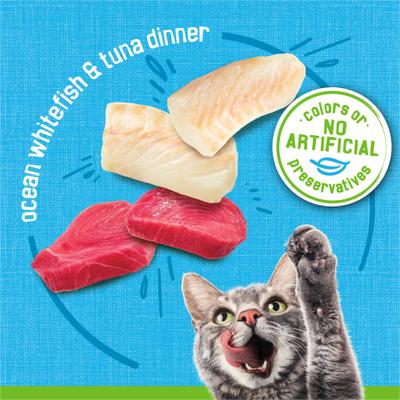 Show full view: Friskies Classic Pate Ocean Whitefish & Tuna Dinner Canned Cat Food, 5.5-oz, case of 24 slide 4 of 9