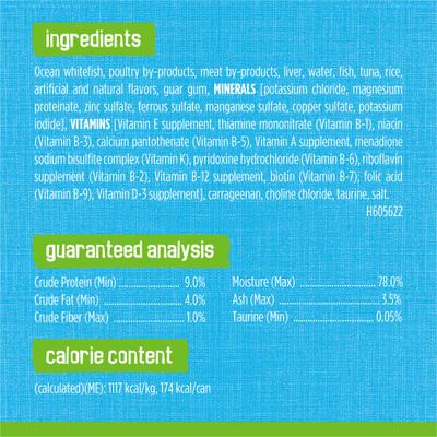 Show full view: Friskies Classic Pate Ocean Whitefish & Tuna Dinner Canned Cat Food, 5.5-oz, case of 24 slide 6 of 9