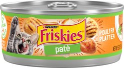 Friskies Classic Pate Poultry Platter Canned Cat Food, 5.5-oz can, case of 4