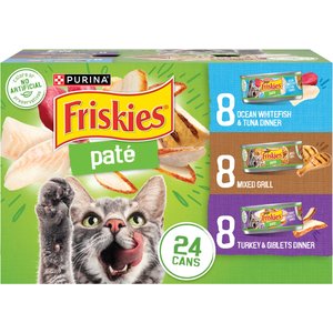 Friskies Classic Pate Variety Pack Canned Cat Food, 5.5-oz, case of 24