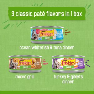 Friskies Classic Pate Variety Pack Canned Cat Food, 5.5-oz, case of 24