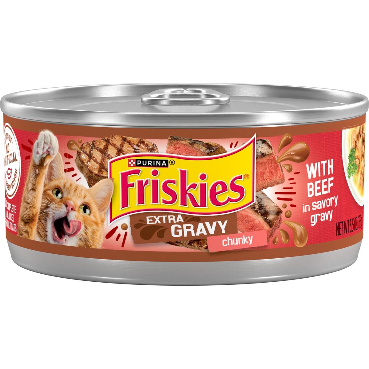 Friskies SauceSations Beef in Garden Sauce Cat Food, 5.5-oz, 24 ct