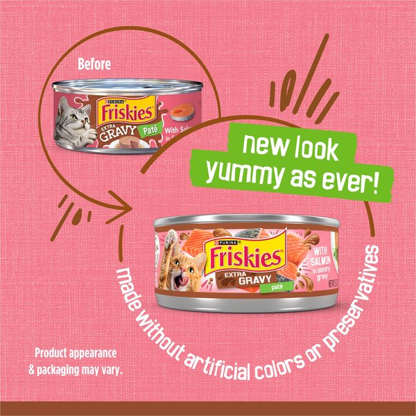 Friskies Extra Gravy Chunky with Salmon & Tuna in Savory Gravy Canned Cat Food