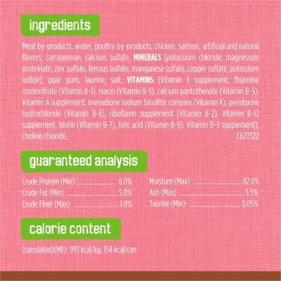 Show full view: Friskies Extra Gravy Pate with Salmon in Savory Gravy Canned Cat Food, 5.5-oz, case of 24 slide 7 of 10