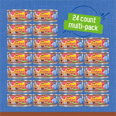 Show full view: Friskies Extra Gravy Pate with Tuna in Savory Gravy Canned Cat Food, 5.5-oz, case of 24 slide 3 of 10