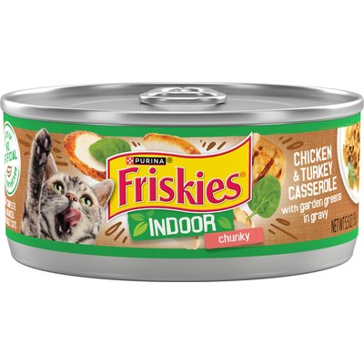 Friskies Friskies Indoor Chicken & Turkey Casserole Cat Food, 5.5-oz, 24 ct
