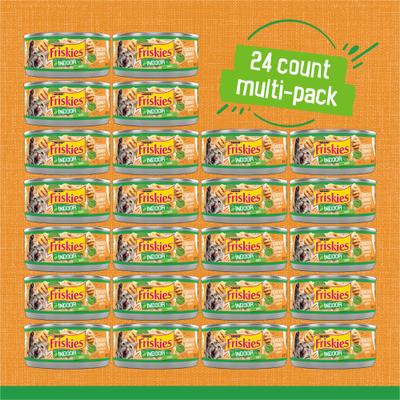 Show full view: Friskies Indoor Classic Pate Chicken Dinner Canned Cat Food, 5.5-oz, case of 24 slide 3 of 9