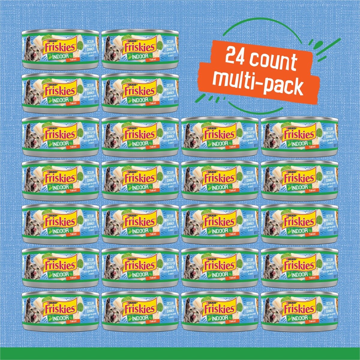 FRISKIES Indoor Flaked Ocean Whitefish Dinner Canned Cat Food, - Main Image