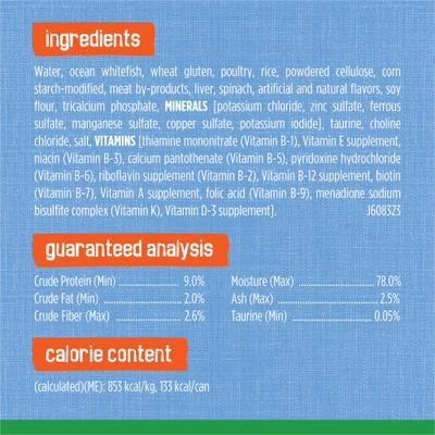 Show full view: Friskies Indoor Flaked Ocean Whitefish Dinner Canned Cat Food, 5.5-oz, case of 24 slide 6 of 9