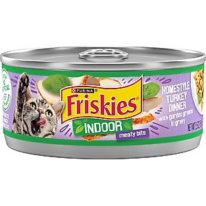 Friskies Indoor Homestyle Turkey Dinner Canned Cat Food, 5.5-oz, case of 24