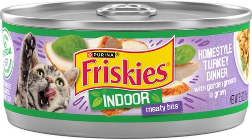 FRISKIES Indoor Homestyle Turkey Dinner Canned Cat Food, 5.5-oz