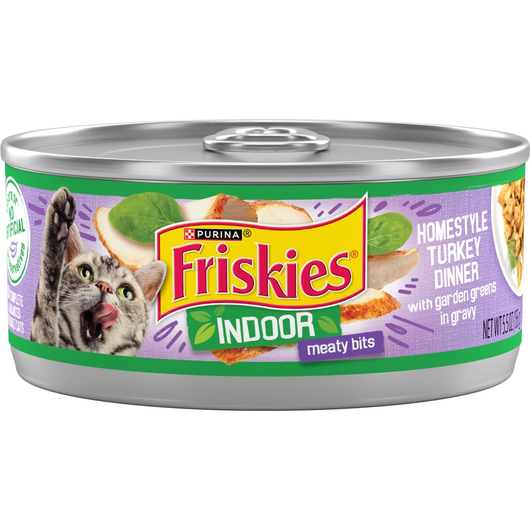 Friskies Friskies Indoor Homestyle Turkey Canned Cat Food, 5.5-oz, case of 24