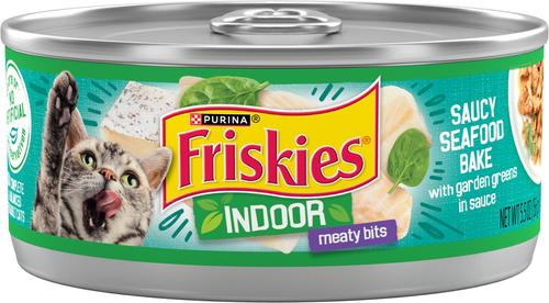 FRISKIES Indoor Saucy Seafood Bake Canned Cat Food, 5.5-oz, case