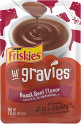 Friskies Lil' Gravies Roast Beef Flavor Cat Food Complement, 1.55-oz pouch, case of 16