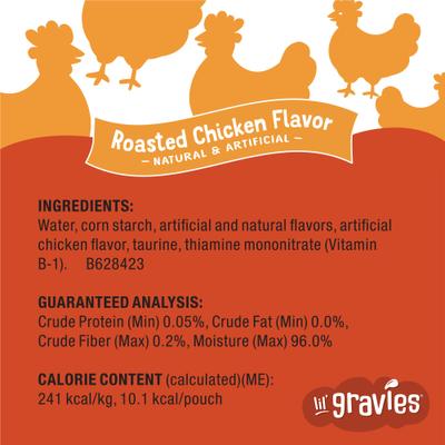 Show full view: Friskies Lil' Gravies Roasted Chicken Flavor Cat Food Complement, 1.55-oz pouch, case of 16 slide 8 of 10