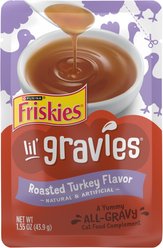 Friskies Lil' Gravies Roasted Turkey Flavor Cat Food Complement, 1.55-oz pouch, case of 16