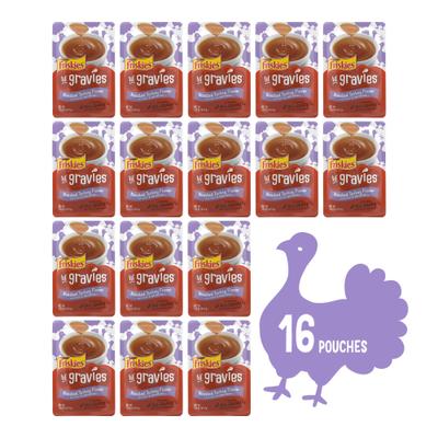 Show full view: Friskies Lil' Gravies Roasted Turkey Flavor Cat Food Complement, 1.55-oz pouch, case of 16 slide 3 of 9