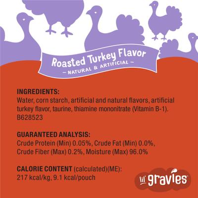 Show full view: Friskies Lil' Gravies Roasted Turkey Flavor Cat Food Complement, 1.55-oz pouch, case of 16 slide 6 of 9