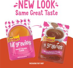 Friskies Lil' Gravies Savory Salmon Flavor Cat Food Complement, 1.55-oz pouch, case of 16 slide 2 of 8
