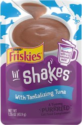 Friskies Lil' Shakes Tantalizing Tuna Cat Food, 1.55-oz pouch, case of 16