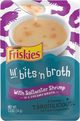 Friskies Lil Slurprises with Saltwater Shrimp in Dreamy Sauce Wet Cat Food Topper, 1.2-oz pouch, case of 16