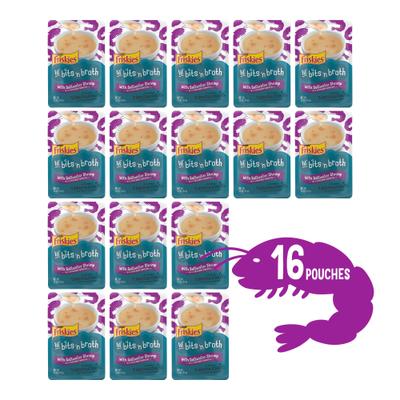 Show full view: Friskies Lil Slurprises with Saltwater Shrimp in Dreamy Sauce Wet Cat Food Topper, 1.2-oz pouch, case of 16 slide 3 of 10