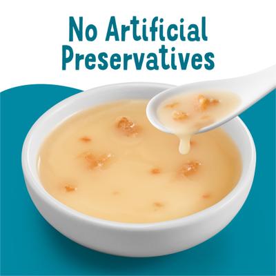 Show full view: Friskies Lil Slurprises with Saltwater Shrimp in Dreamy Sauce Wet Cat Food Topper, 1.2-oz pouch, case of 16 slide 7 of 10