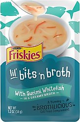 Friskies Lil Slurprises with Surimi Whitefish in Dreamy Sauce Wet Cat Food Topper, 1.2-oz pouch, case of 16