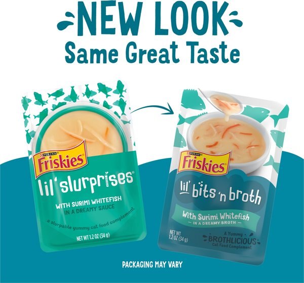 Friskies Lil Slurprises with Surimi Whitefish in Dreamy Sauce Wet Cat Food Topper