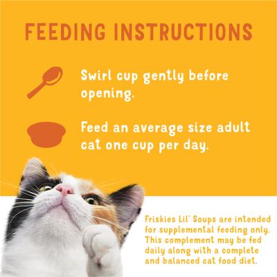 Show full view: Friskies Lil' Soups Salmon, Tuna, & Shrimp Variety Pack Grain-Free Bits in Broth Wet Lickable Cat Food Topper, 1.2-oz tray, case of 30 slide 7 of 11