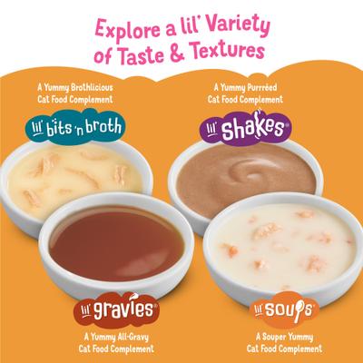 Show full view: Friskies Lil' Soups with Sockeye Salmon in a Velvety Chicken Broth Cat Food, 1.2-oz tray, bundle of 32  slide 9 of 13