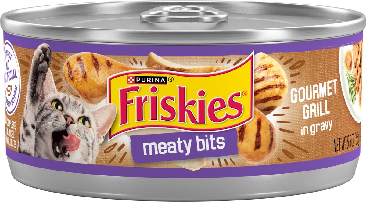 Friskies Meaty Bits Gourmet Grill Canned Cat Food