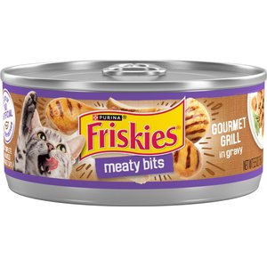 Friskies Meaty Bits Gourmet Grill Canned Cat Food, 5.5-oz, case of 24
