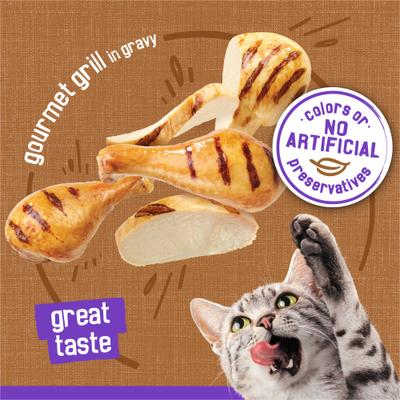 Show full view: Friskies Meaty Bits Gourmet Grill Canned Cat Food, 5.5-oz, case of 24 slide 4 of 10