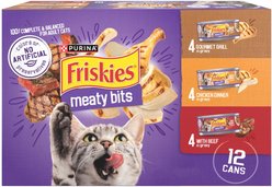 Friskies Meaty Bits Variety Pack Canned Cat Food, 5.5-oz, case of 12