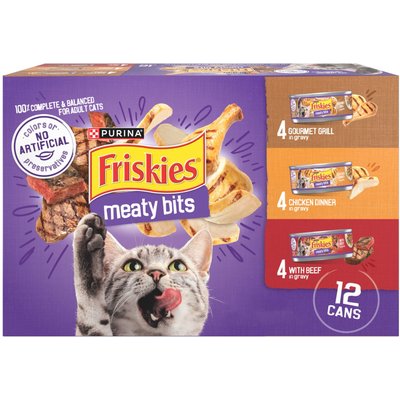 Friskies Friskies Meaty Bits Variety Pack Canned Cat Food, 5.5-oz, case of 12