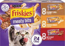 Friskies Meaty Bits Variety Pack Canned Cat Food, 5.5-oz, case of 24