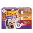 Friskies Meaty Bits Variety Pack Canned Cat Food, 5.5-oz, case of 24