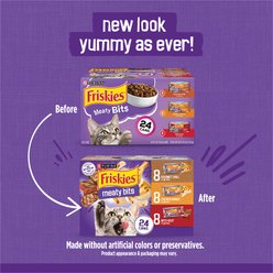 Friskies Meaty Bits Variety Pack Canned Cat Food, 5.5-oz, case of 24 slide 2 of 9