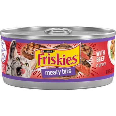 Friskies Friskies Meaty Bits with Beef Cat Food, 5.5-oz, case of 24