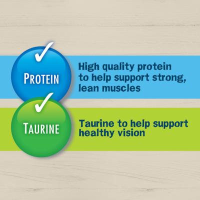 Show full view: Friskies Ocean Favorites Meaty Bits Salmon, Shrimp & Brown Rice Wet Cat Food, 5.5-oz can, case of 24 slide 8 of 11