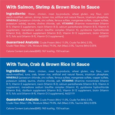 Show full view: Friskies Ocean Favorites Variety Pack Salmon & Tuna Natural Wet Cat Food, 5.5-oz can, case of 24 slide 5 of 11