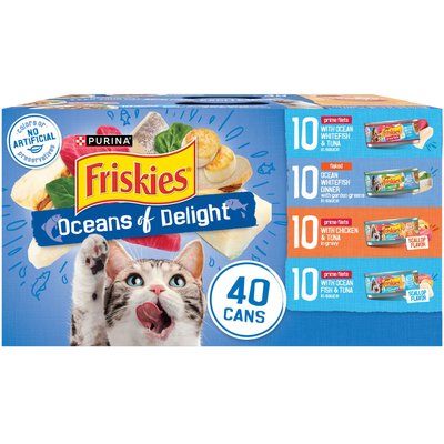 Friskies Friskies Oceans of Delight Variety Pack Canned Cat Food, 5.5-oz can, bundle of 80