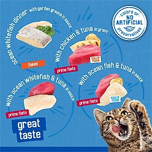 Friskies Oceans of Delight Variety Pack Canned Cat Food, 5.5-oz, case of 40