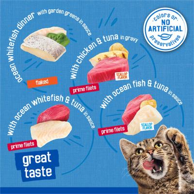 Show full view: Friskies Oceans of Delight Variety Pack Canned Cat Food, 5.5-oz, case of 40 slide 3 of 10