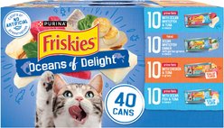Friskies Oceans of Delight Variety Pack Canned Cat Food, 5.5-oz, case of 40
