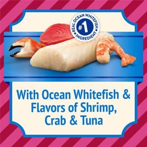 Friskies Party Mix Beachside Crunch Ocean Whitefish & Seafood Flavor Crunchy Cat Treats, 2.1-oz bag